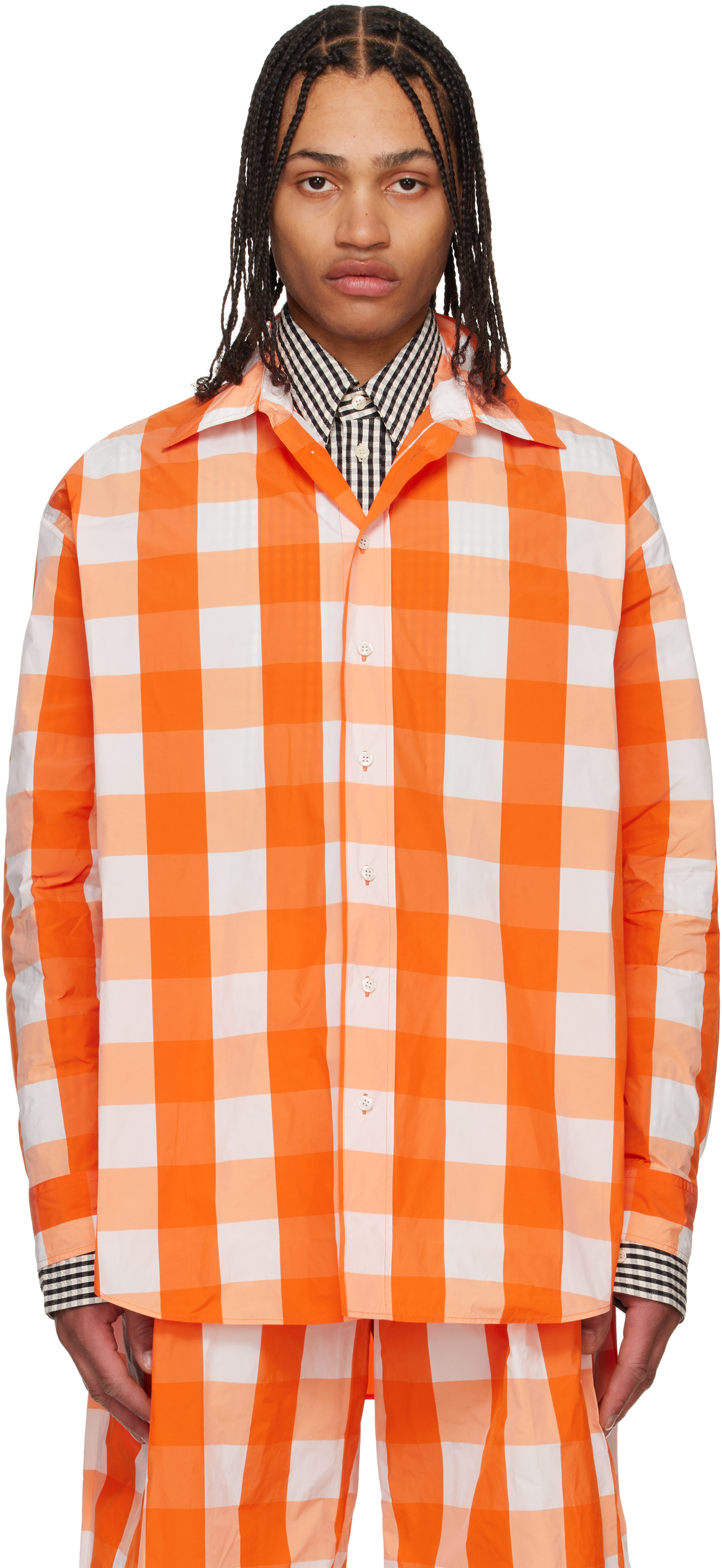 Walter Van Beirendonckのオレンジ Maxi シャツがセール中