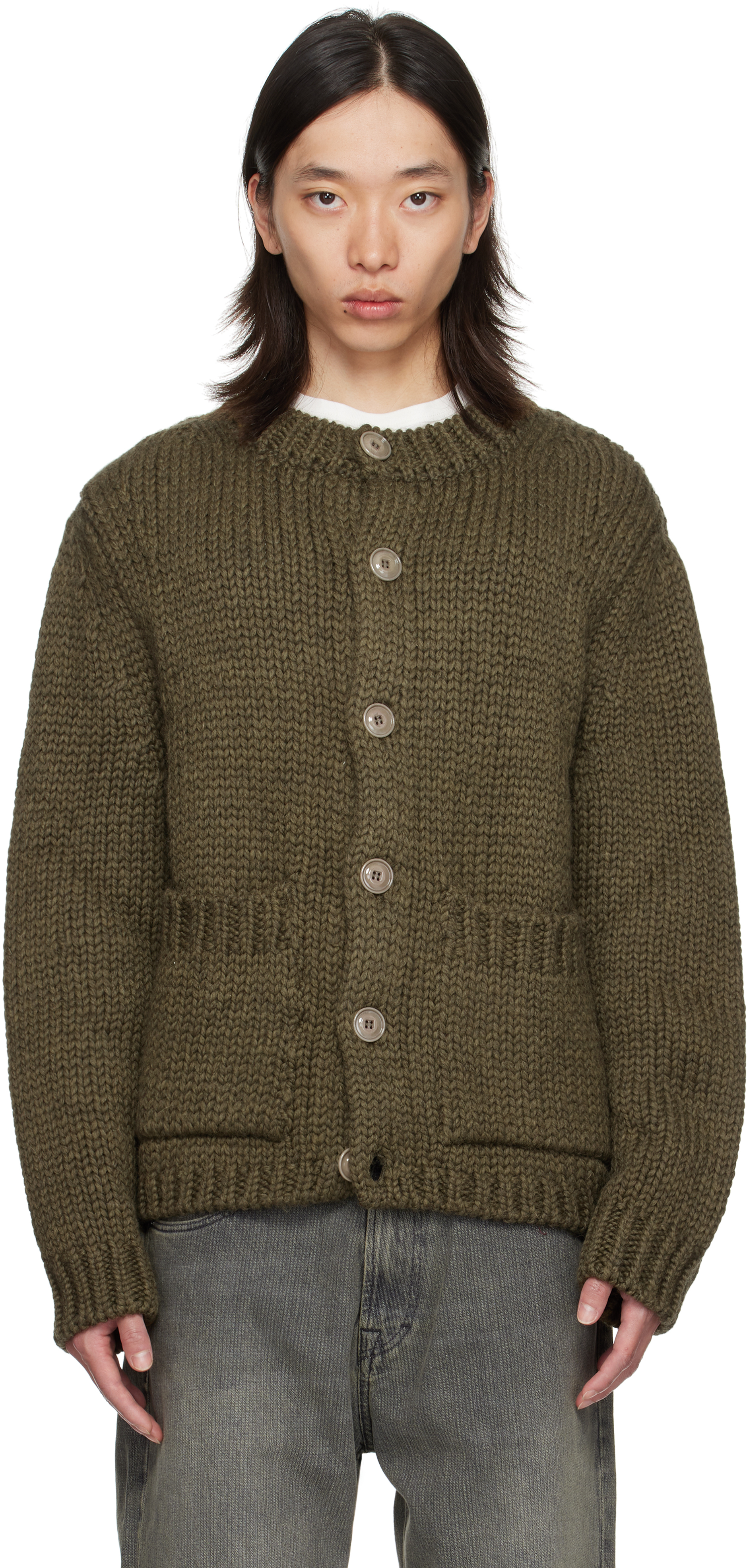 Khaki Over Cardigan by OUR LEGACY on Sale
