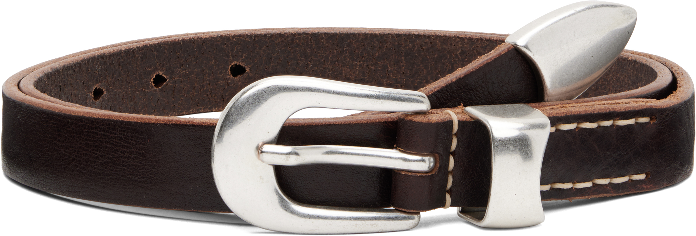 OUR LEGACY: Brown 2 CM Belt | SSENSE