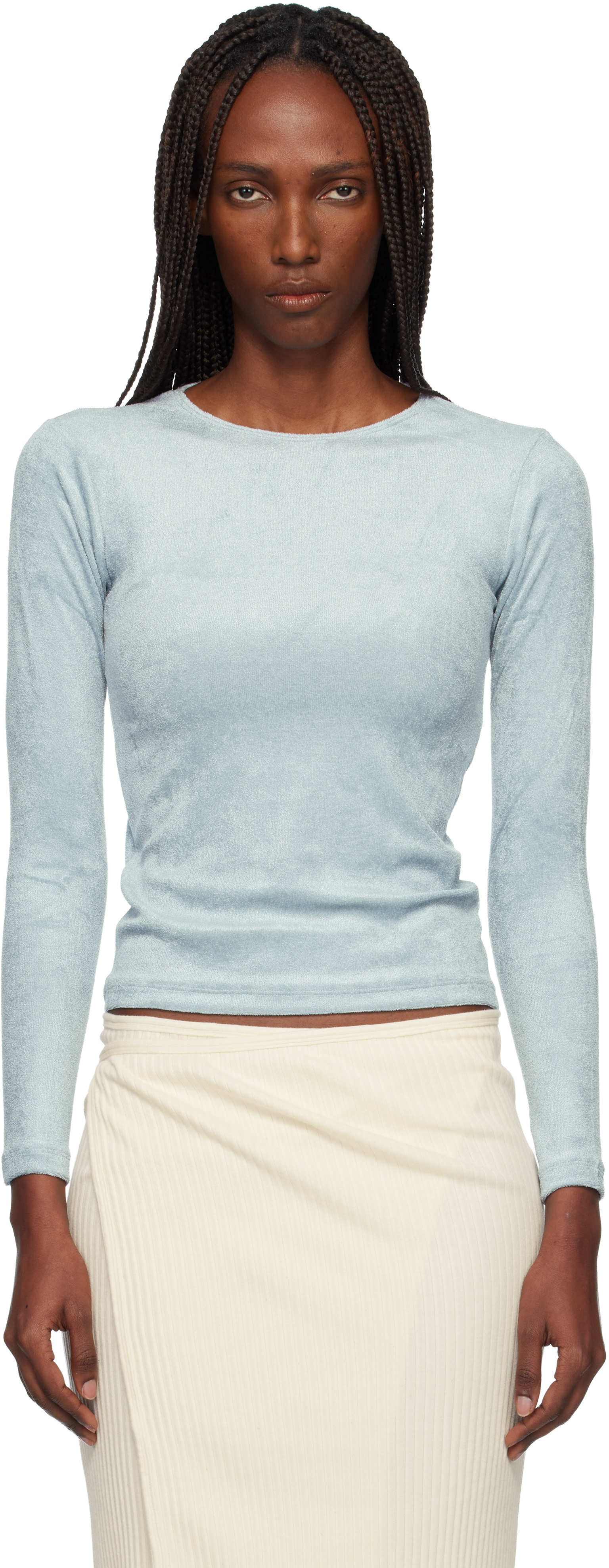 Blue Omo Long Sleeve T-shirt by Baserange on Sale