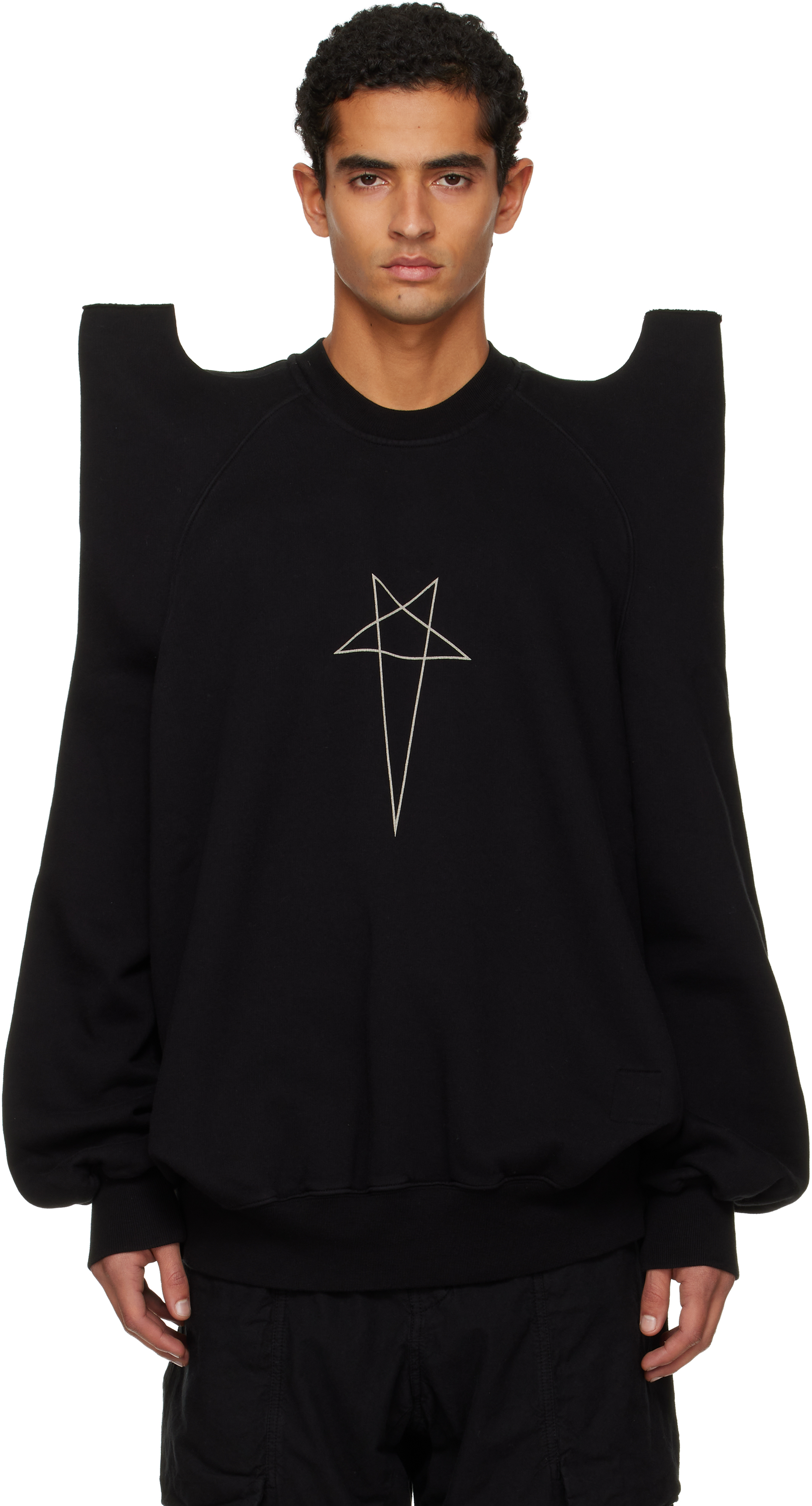 Black Concordians Tecsweat Sweatshirt by Rick Owens DRKSHDW on Sale