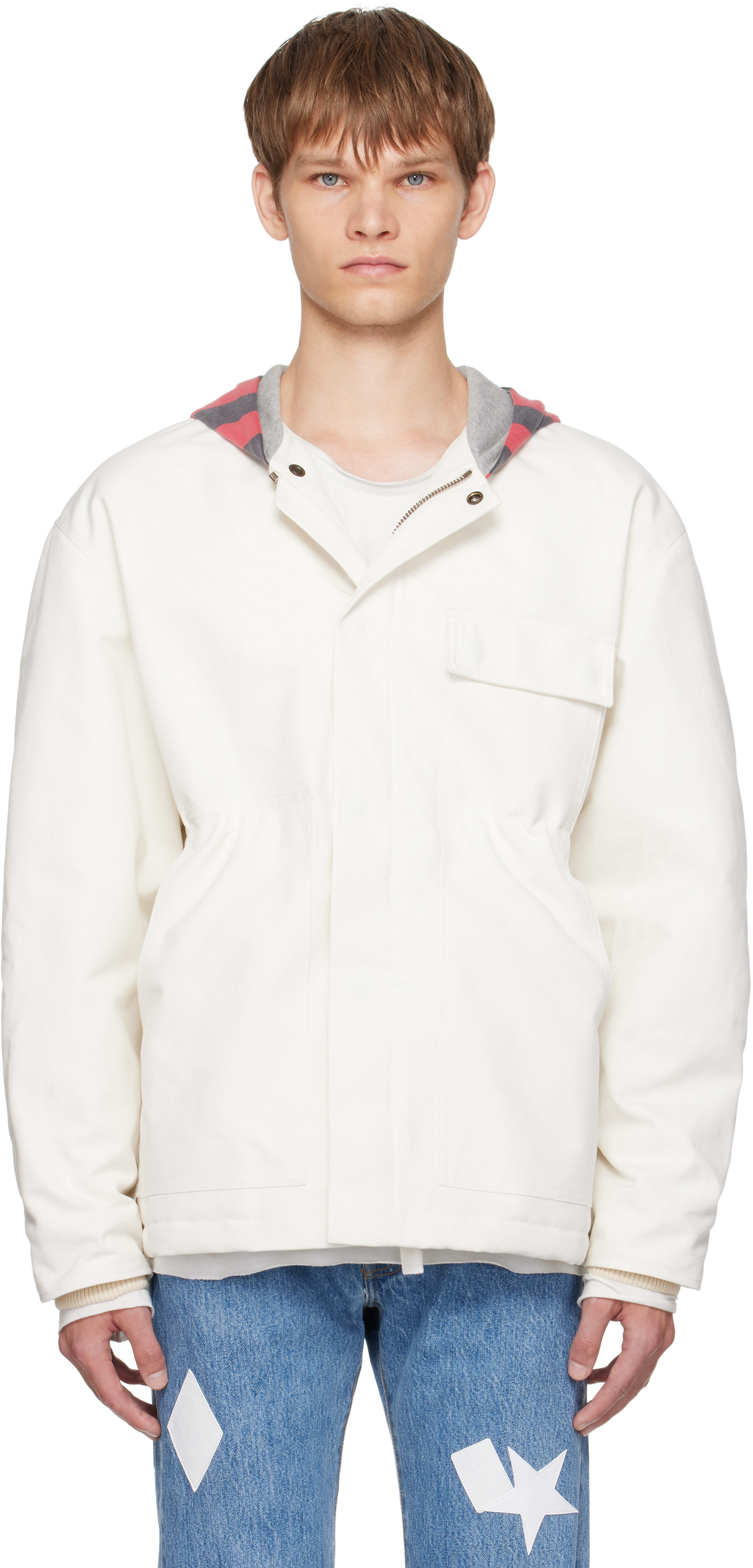 Stefan Cookeのオフホワイト Rugby Hood ワークジャケットがセール中