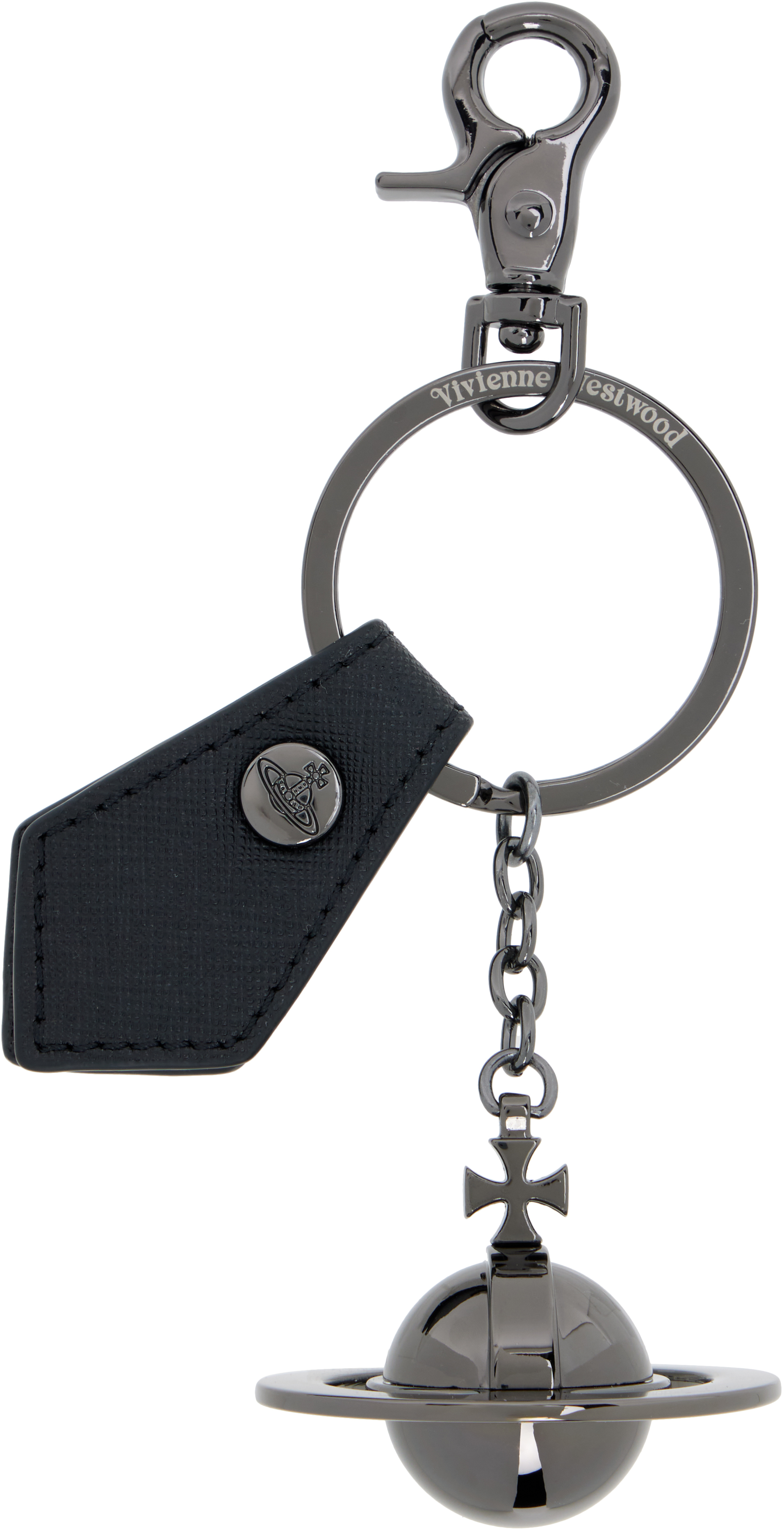 Gunmetal 3D Orb Keychain by Vivienne Westwood on Sale
