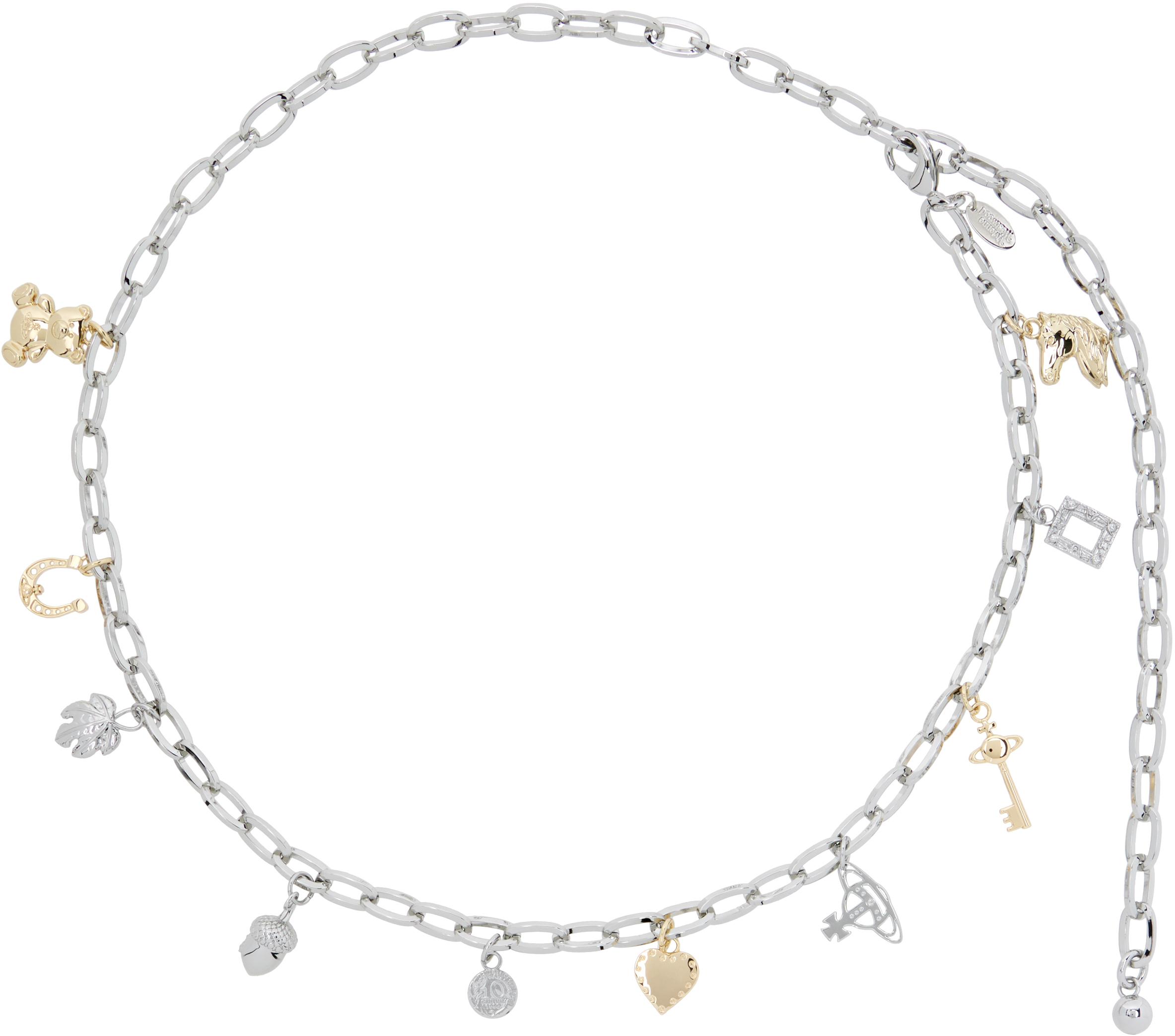 Silver & Gold Multi Charm Belt by Vivienne Westwood on Sale