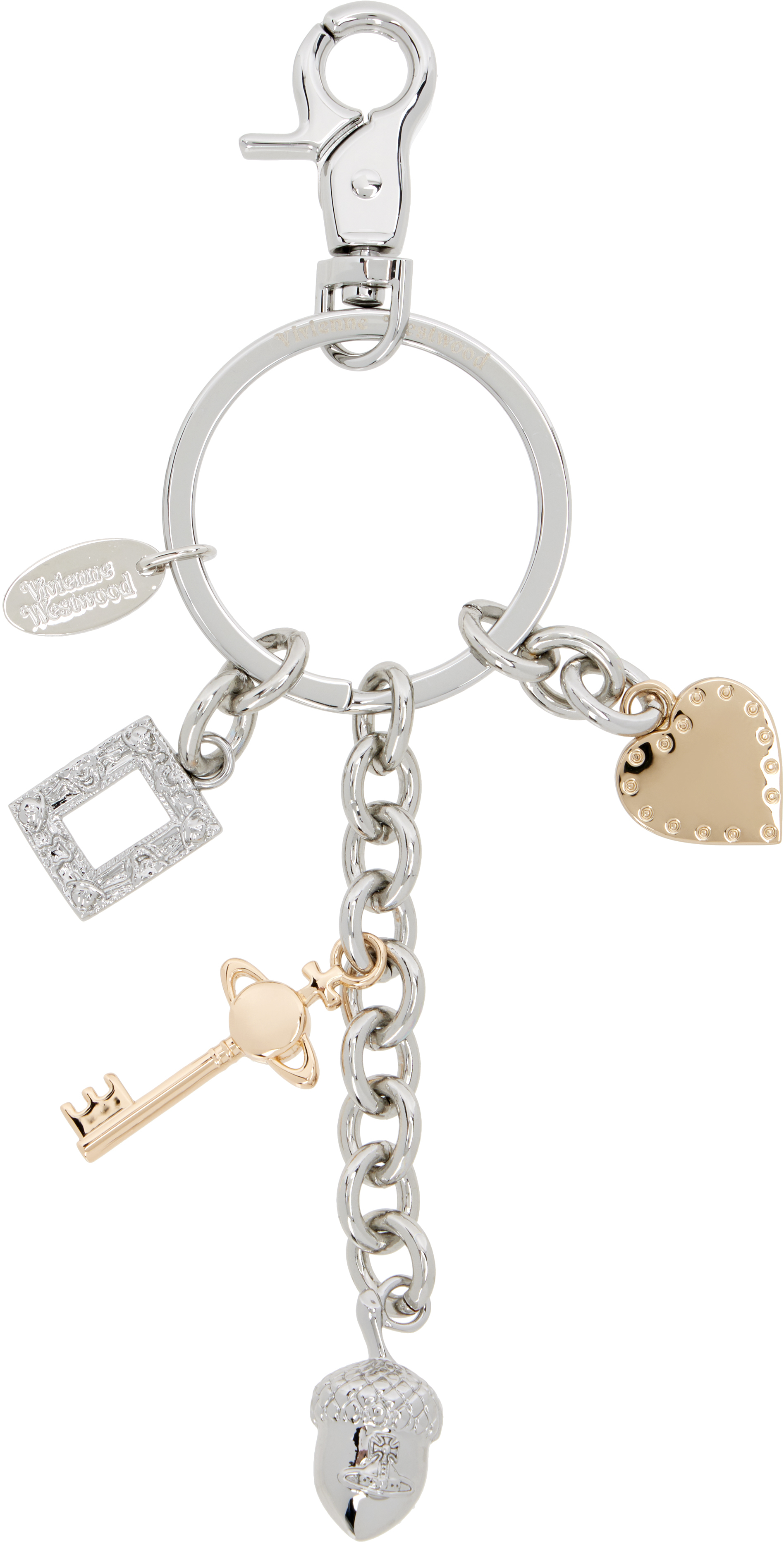 Vivienne Westwoodのシルバー マルチチャーム キーリングがセール中