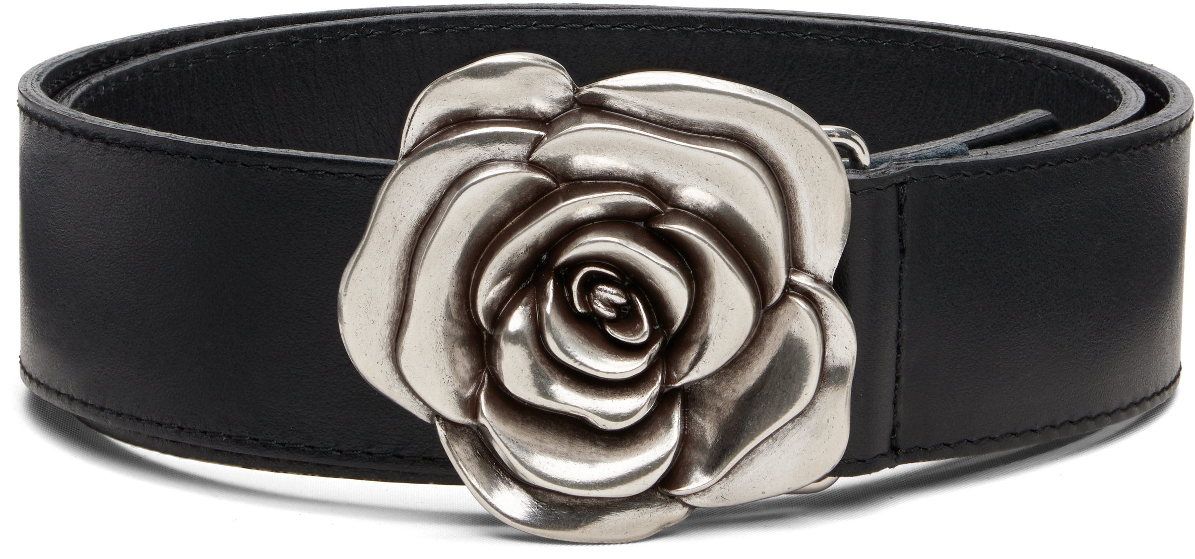 Ernest W. Baker: Black Rose Buckle Belt | SSENSE