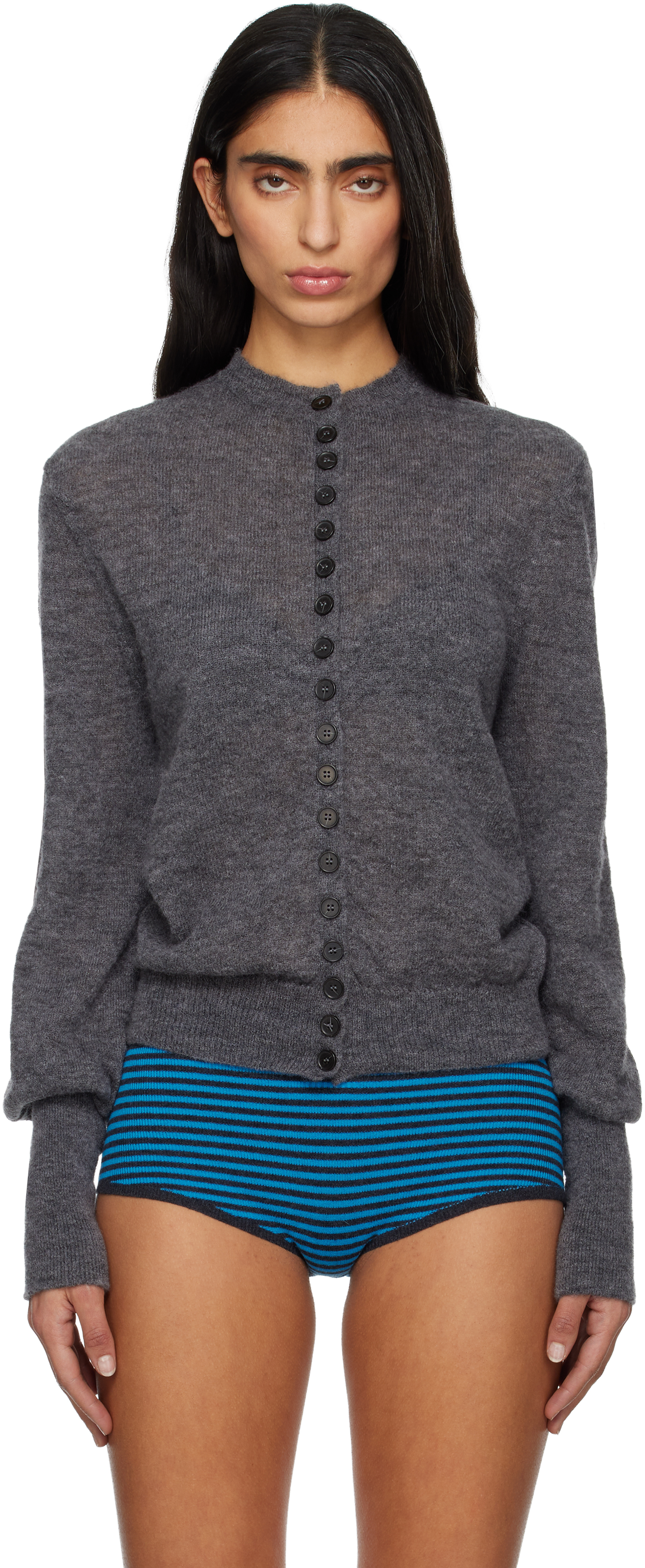 Paloma Wool: Gray Cink Cardigan | SSENSE Canada