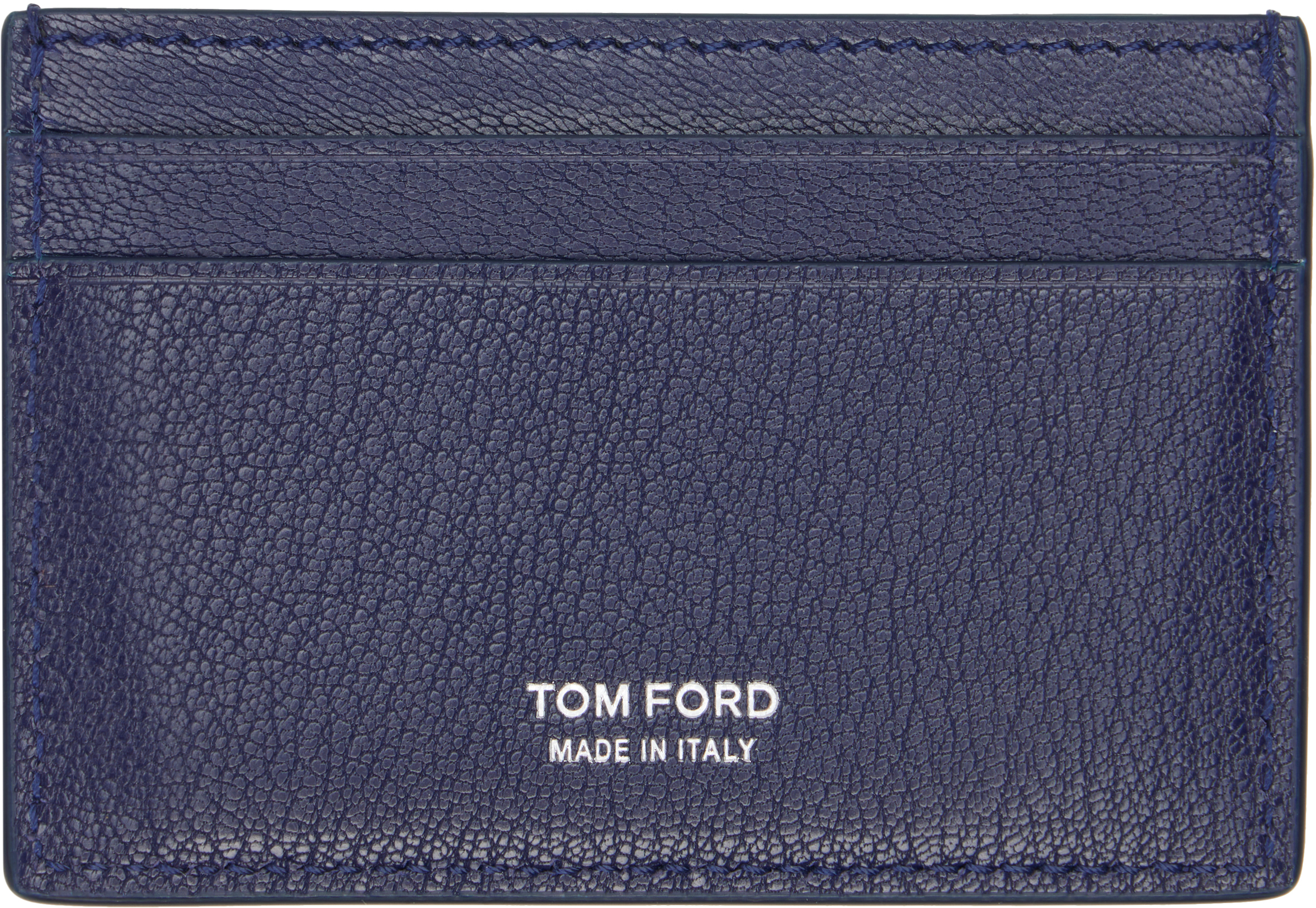 TOM FORD: ネイビー Elongated T Line カードケース | SSENSE 日本
