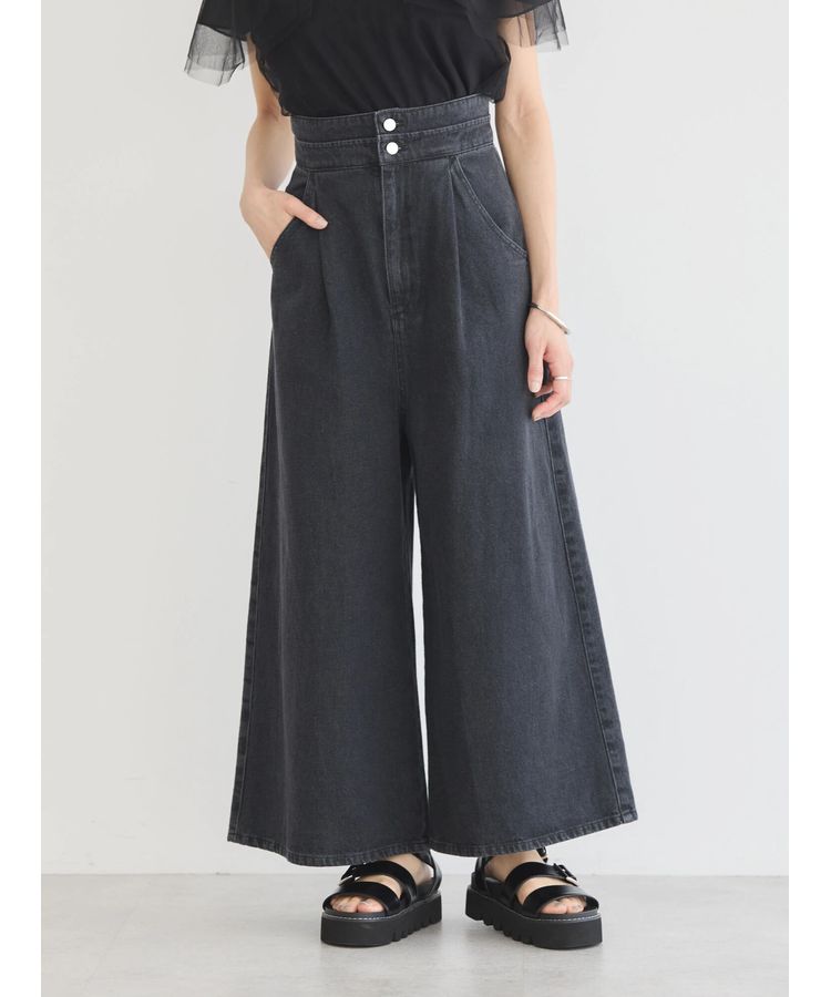 ダブルベルトデザインワイドパンツ/earth music&ecology（アース