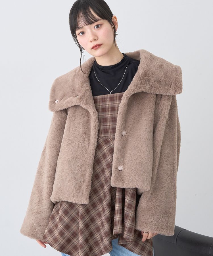 ファーショートブルゾン/earth music&ecology（アース ミュージック