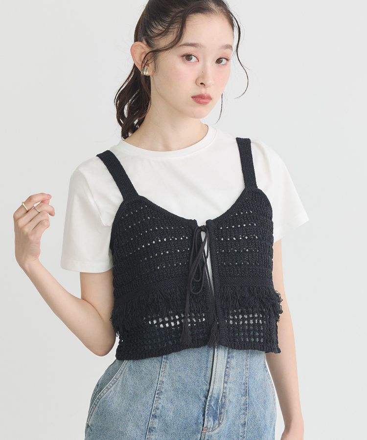 フリンジニットビスチェ/earth music&ecology（アース ミュージック