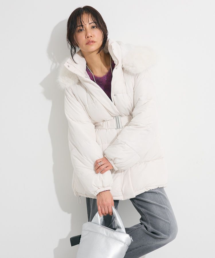 swing by ファイバーダウンベルト付コート/Green Parks（グリーン