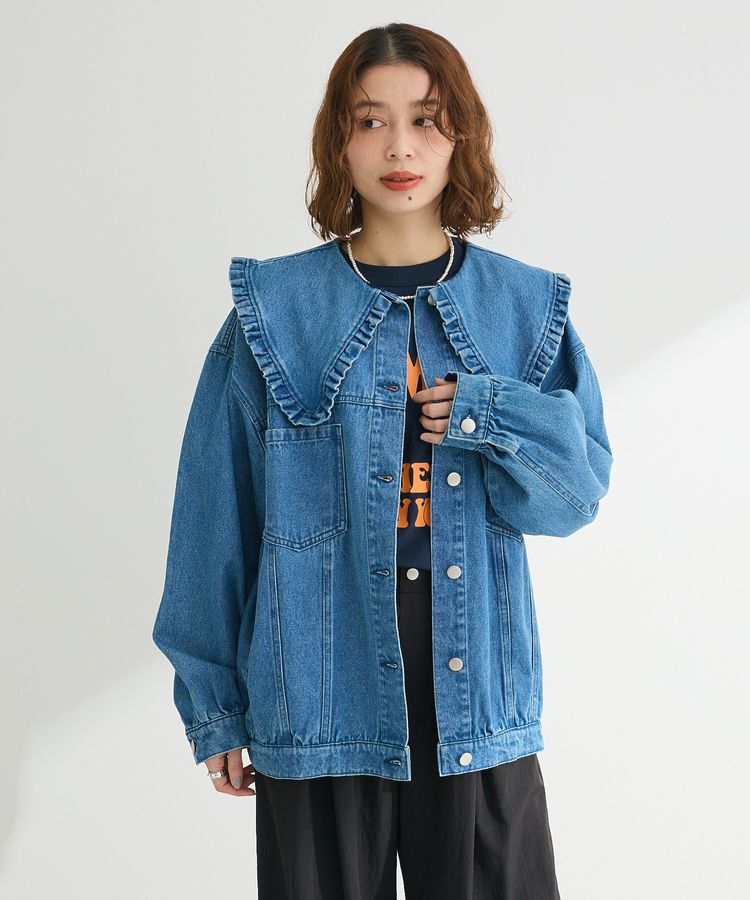 DOUBLE FLAGS フリルカラーGジャン/Green Parks（グリーン パークス