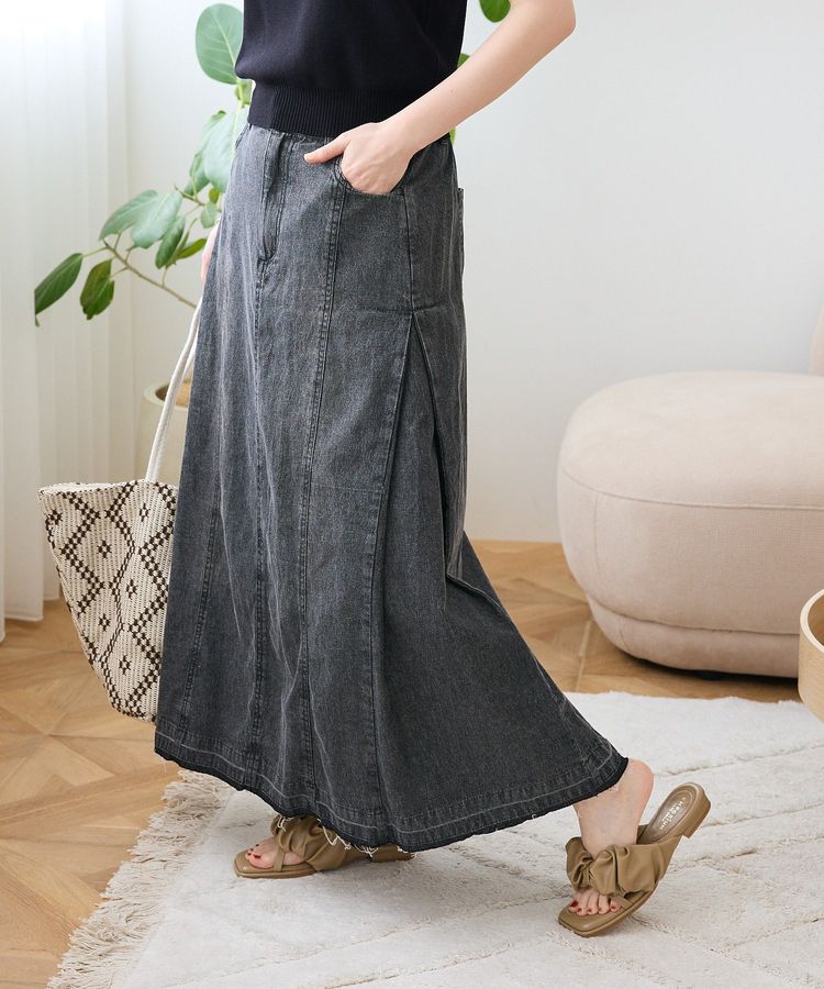 ライトデニムサイドタックスカート/Green Parks（グリーン パークス