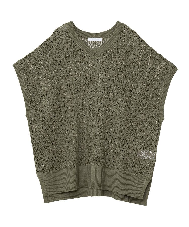 透かし編みニットチュニック/Green Parks（グリーン パークス）の