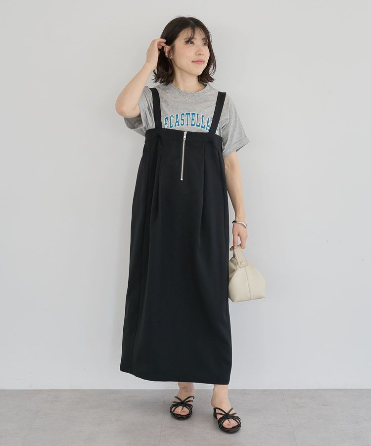 マルチWAYフロントzipサロペットスカート/Green Parks（グリーン