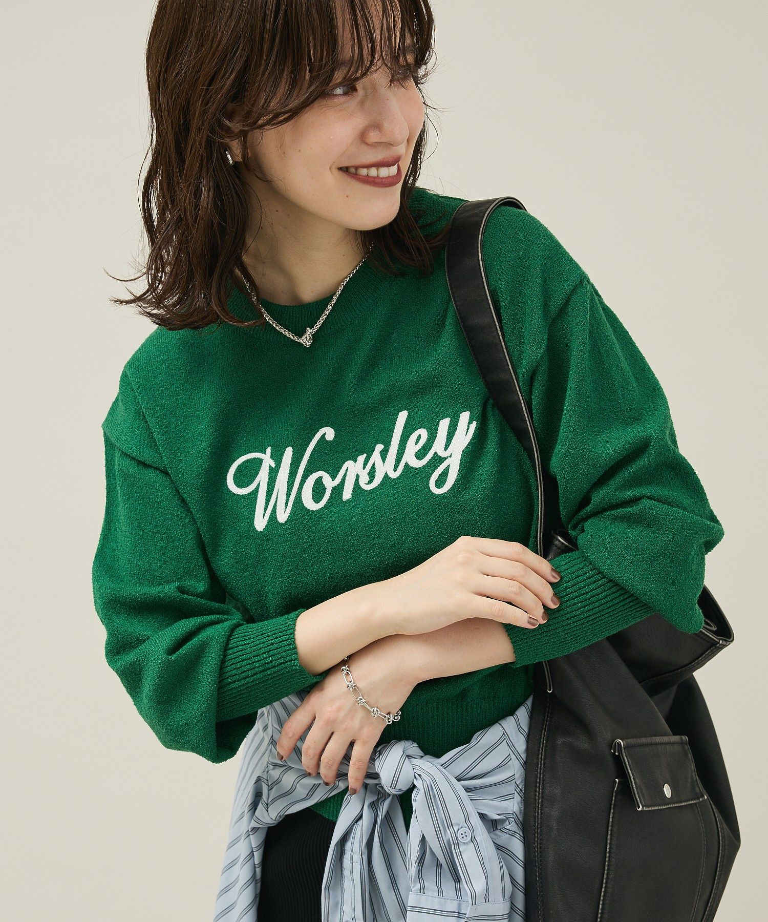 ブークレ-ロゴニットプルオーバー/Green Parks（グリーン パークス）の