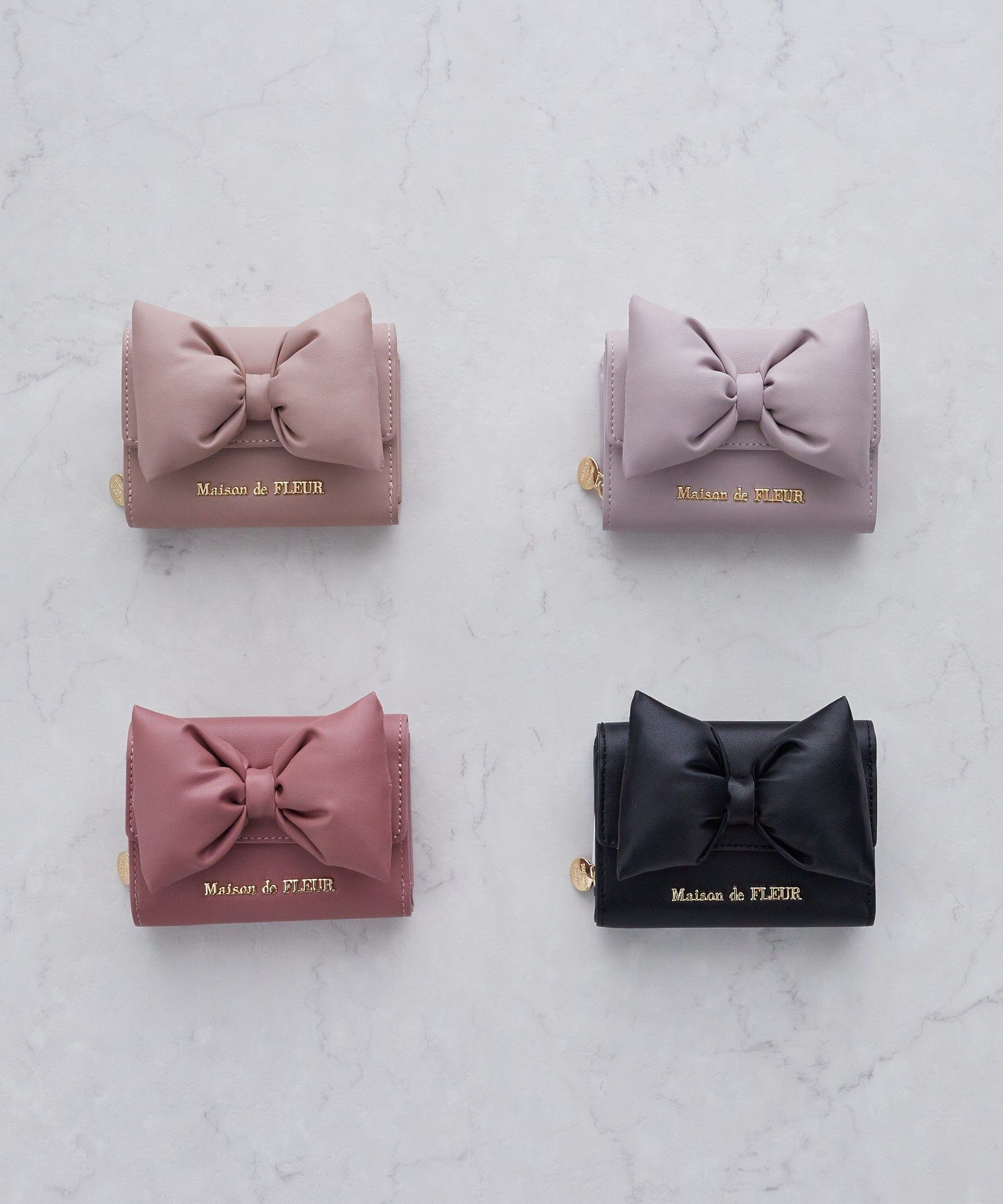 ボリュームリボンウォレット/Maison de FLEUR（メゾン ド フルール）の