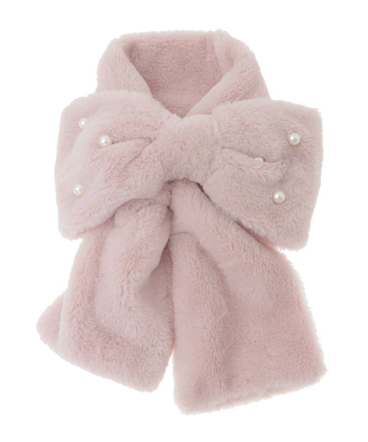 パールリボン付きファーティペット/Maison de FLEUR（メゾン ド