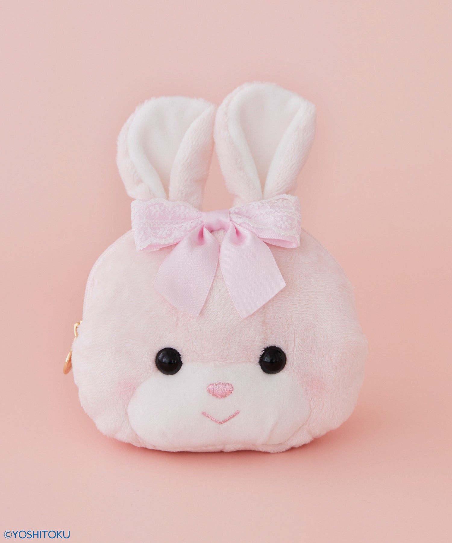 クリーミーうさぎフェイスポーチ/Maison de FLEUR（メゾン ド フルール