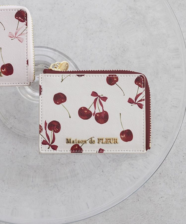 チェリー柄フラグメントケース/Maison de FLEUR（メゾン ド フルール