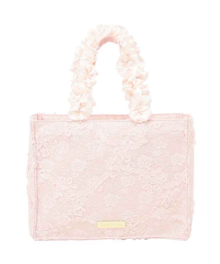桜フリルハンドルスクエアトートSバッグ/Maison de FLEUR（メゾン ド