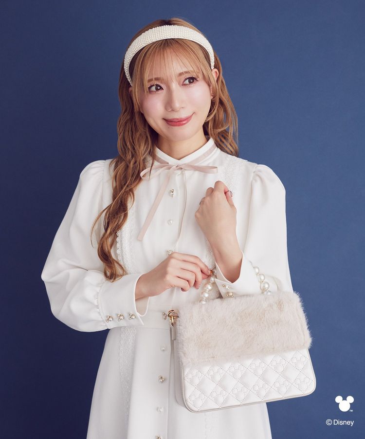 ミッキー/ファー付きキルティングバッグ/Areeam（アリーム）の