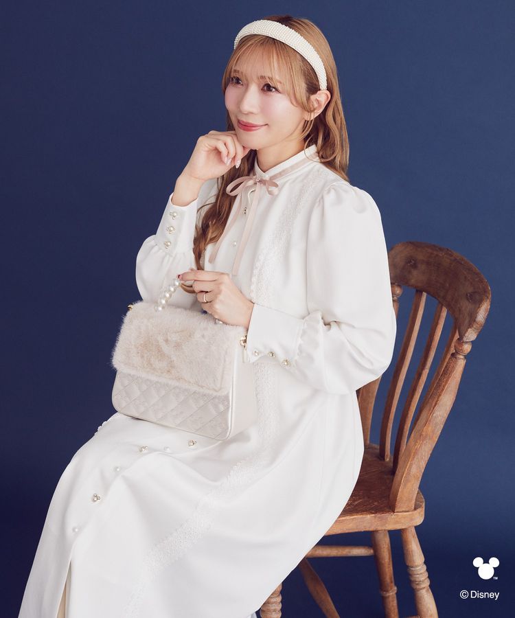 ミッキー/ファー付きキルティングバッグ/Areeam（アリーム）の