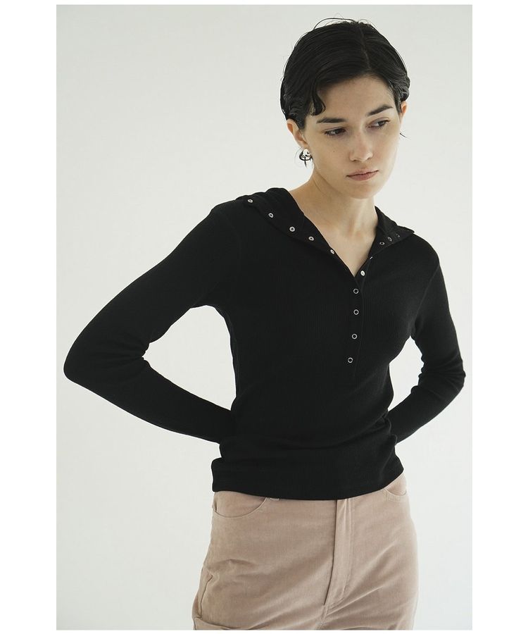 CLANE】WOOL RIB HOODED TIGHT TOPS/GARAGE OF GOOD CLOTHING
