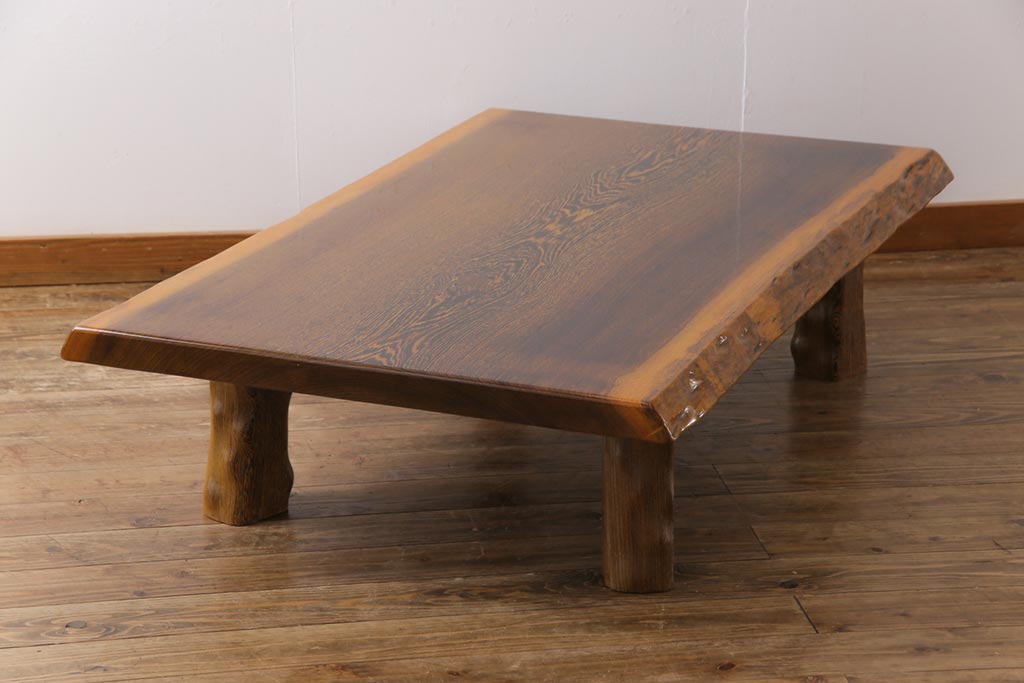 手渡しのみ】タガヤサン一枚板座卓 手渡しのみ】タガヤサン一枚板座卓