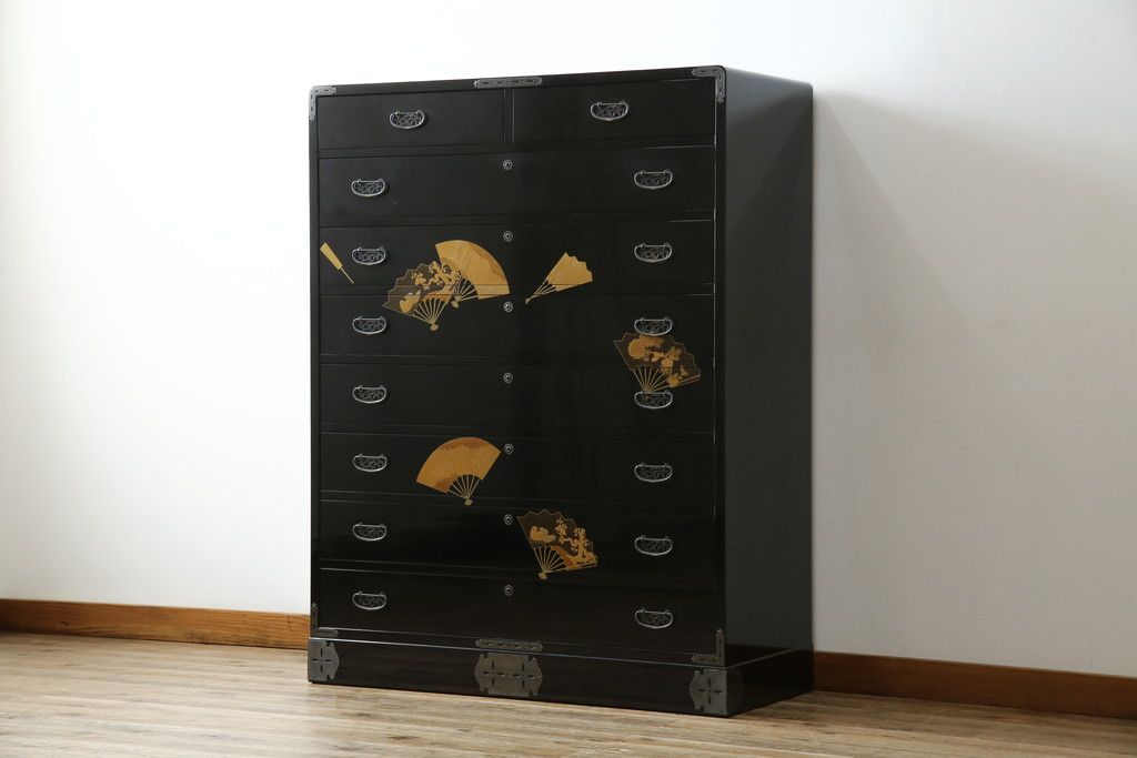アンティーク 漆 金蒔絵 化粧箪笥 小たんす かんざし入れ アンティーク