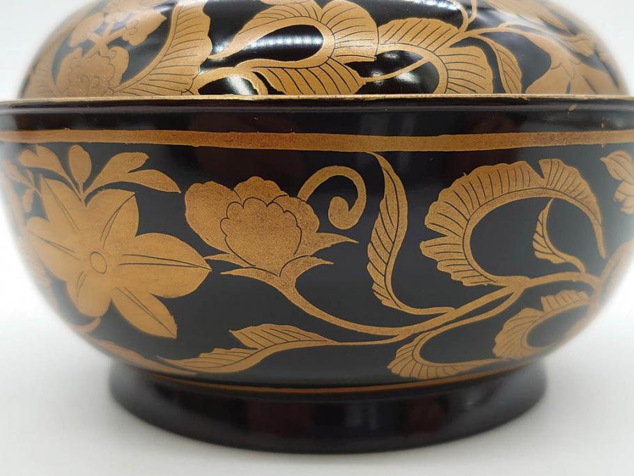 輪島塗 天然木蒔絵「竹に雀文」吸物椀(雑煮椀)10脚揃 明治後期から大正