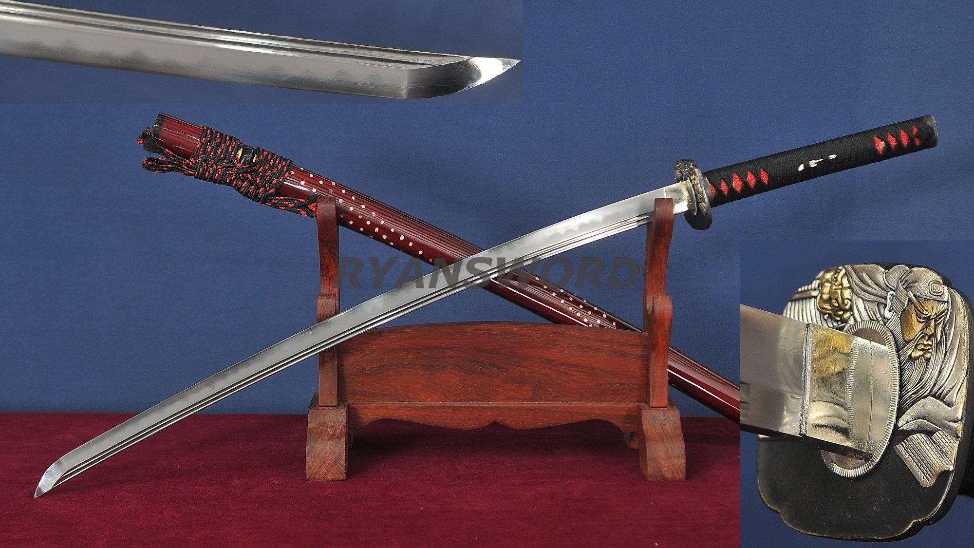 Clay Tempered Katana Honsanmai Double Bohi Hazuya-Polished