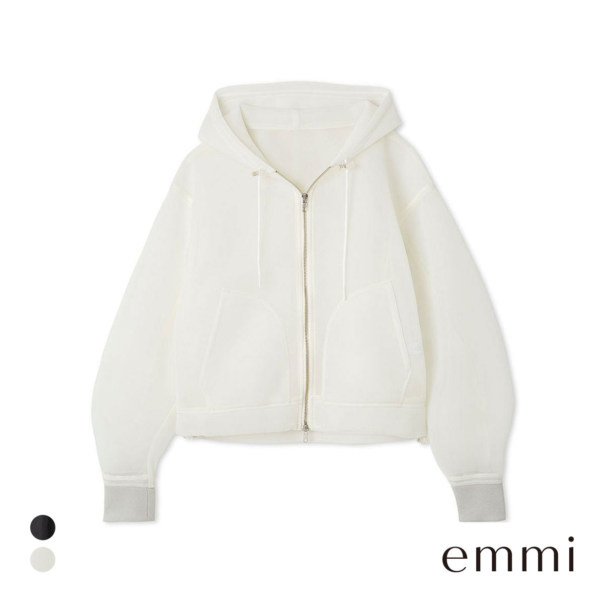 エミ シアーダンボールジップフーディーブルゾン emmi | SHIROHATO(白鳩)