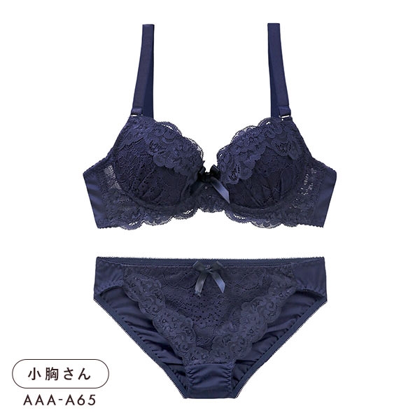 ソニアブラック SONIA black 花柄スカラップレース リボン ブラジャー