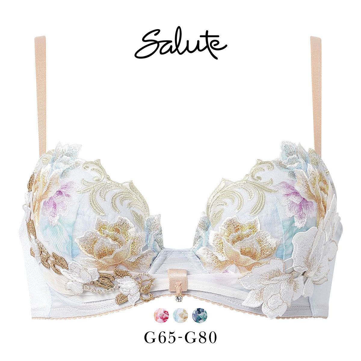 ワコール サルート 26グループ 26G リボンブラ ブラジャー G 谷間