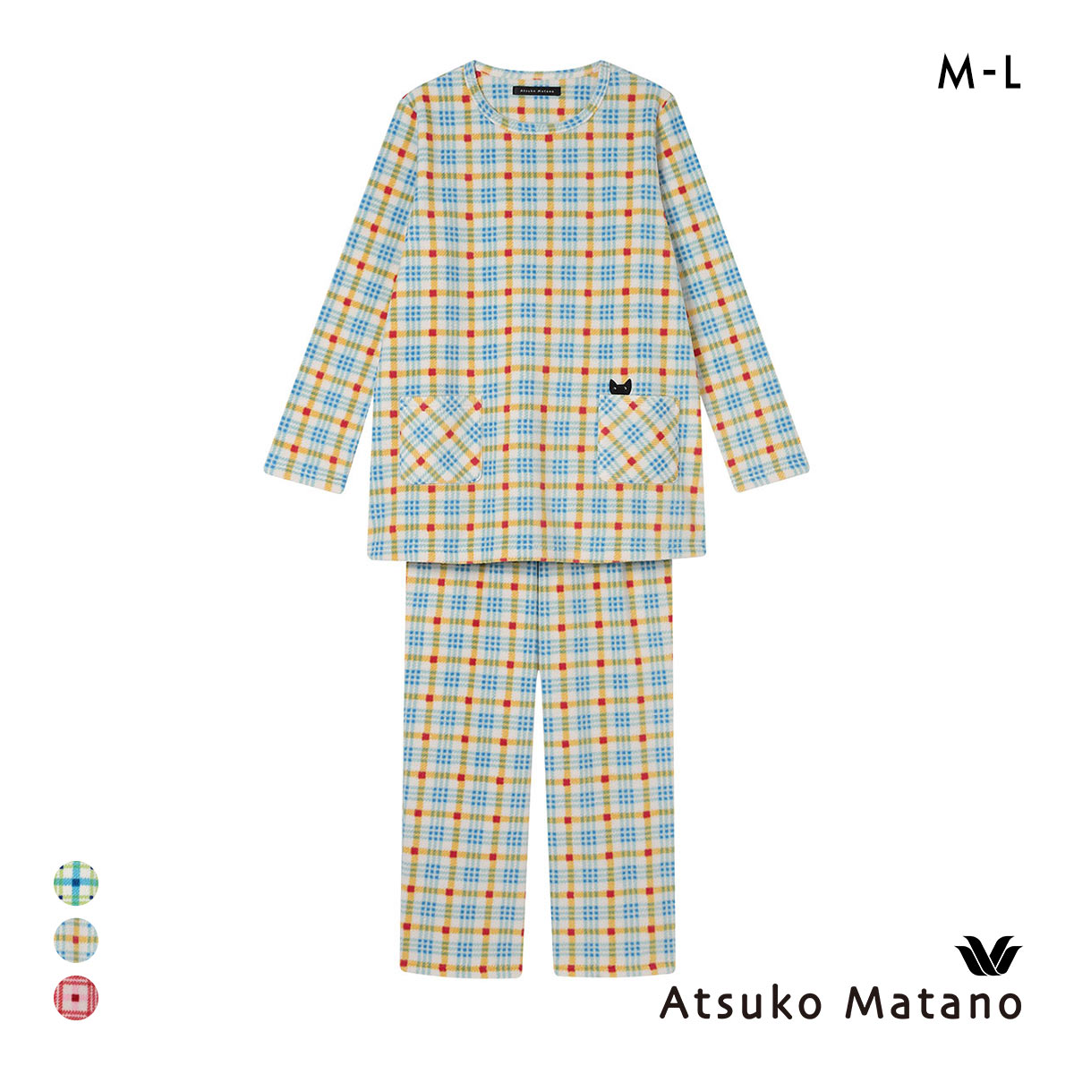 ワコール マタノアツコ フリース 長袖 パジャマ 上下セット ルーム