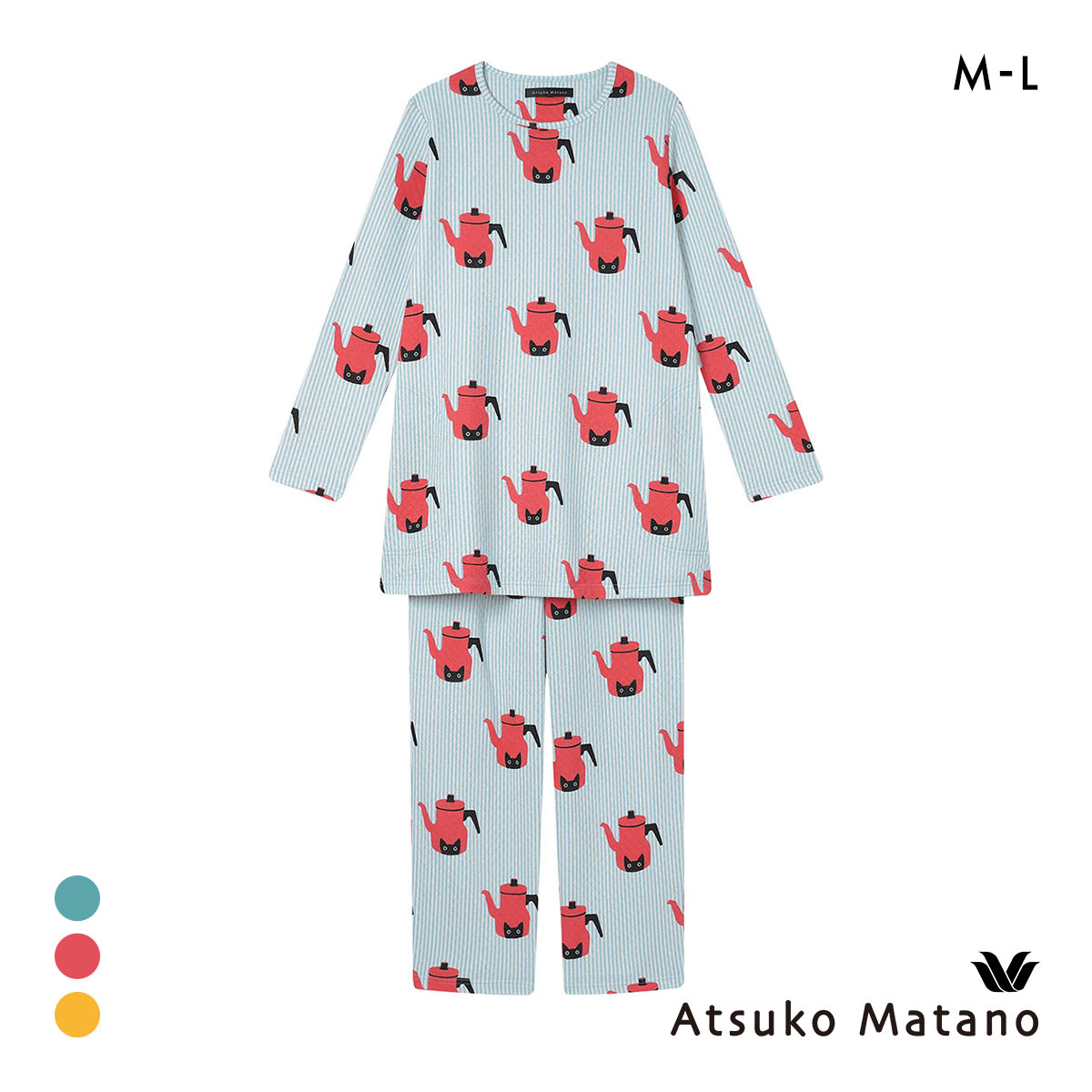 ワコール マタノアツコ ルームウェア 長袖 パジャマ 上下セット