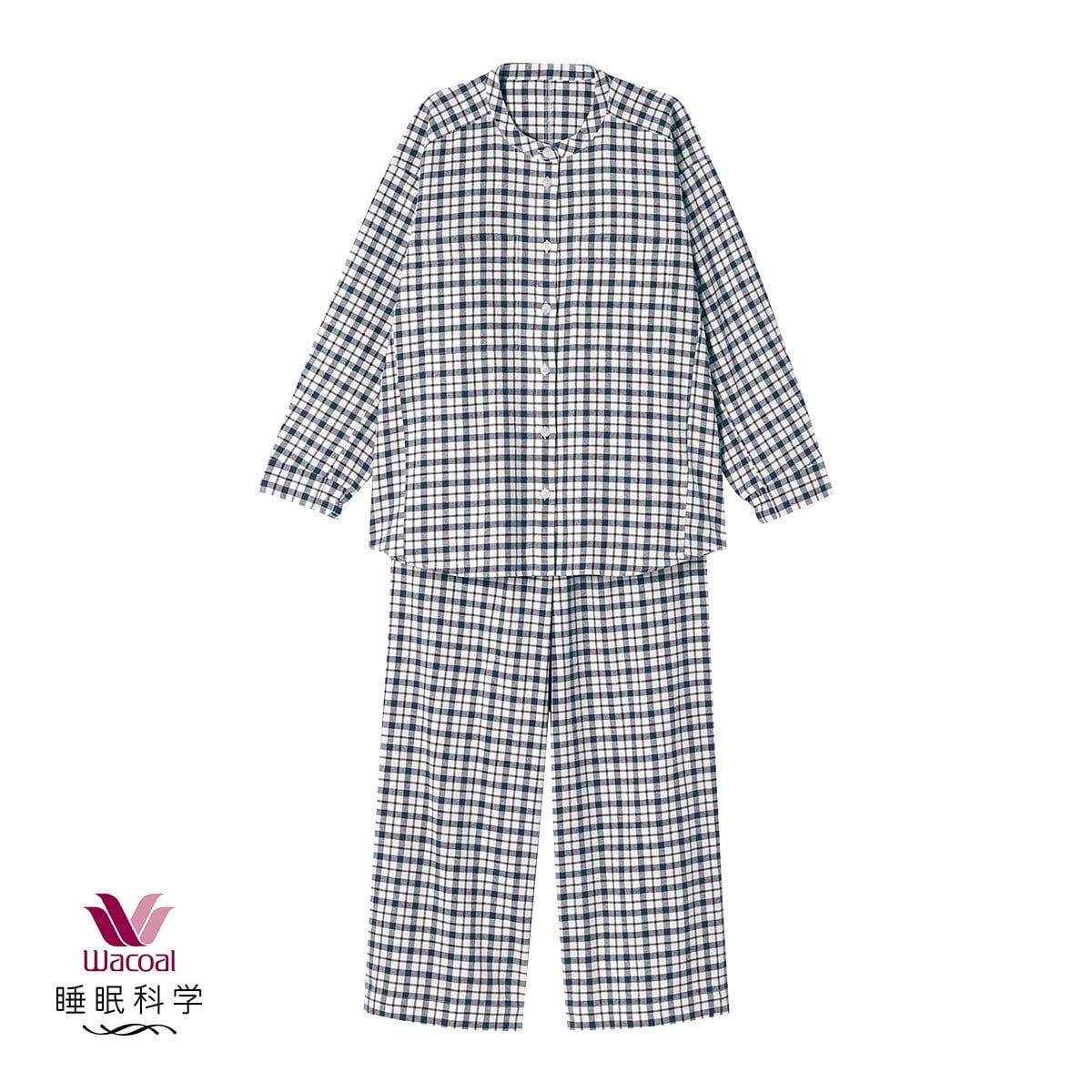 ワコール 睡眠科学 レディース シャツパジャマ 長袖 上下セット