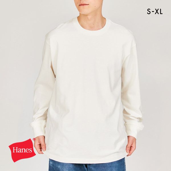 ヘインズ Hanes SHIRO クルーネック ロングスリーブ Tシャツ XXLサイズ