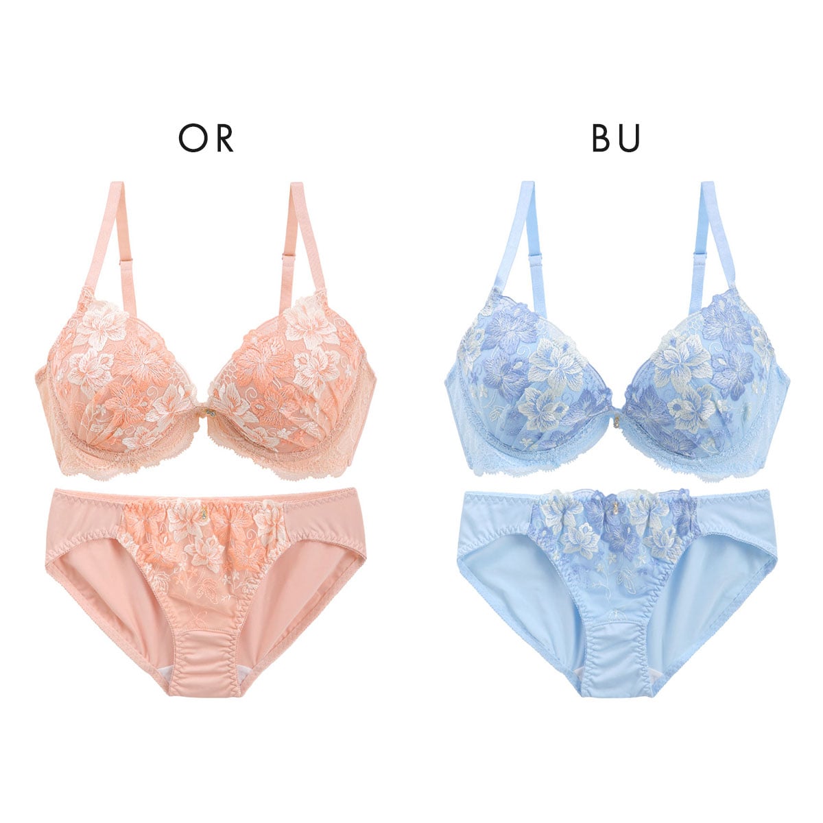 エレガント ソフトワイヤー フルールミストレース ブラセット ABCDEF