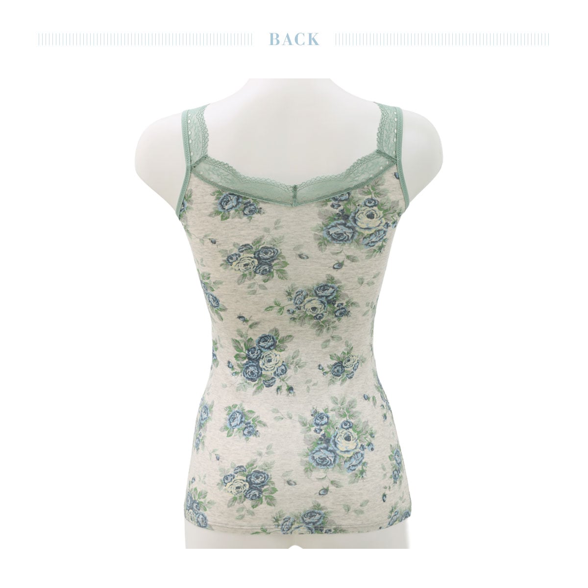 キッドブルー 25オータムローズ カップ付き キャミソール レディース