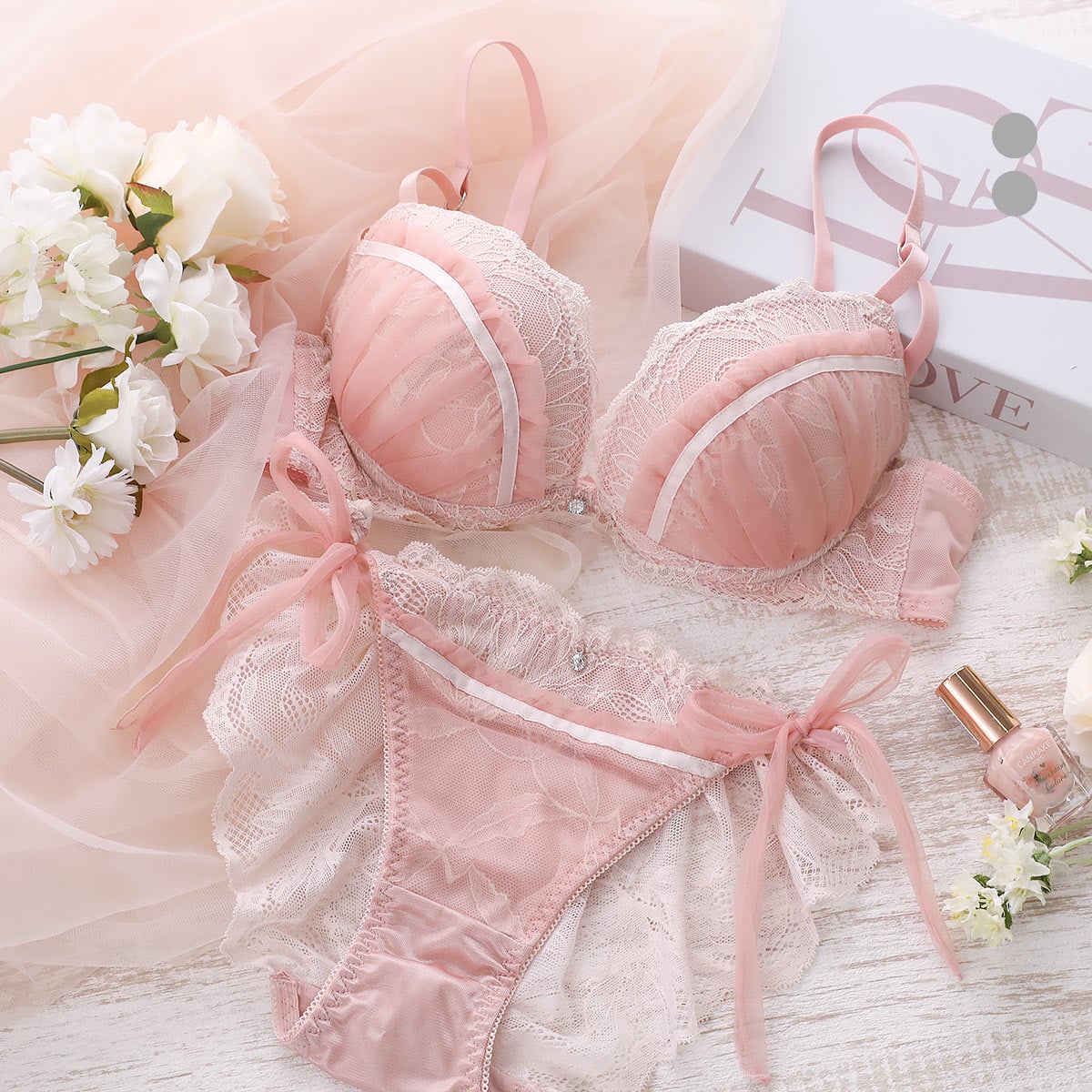 ココランジェ グラマラスミニョンヌ ブラジャー ショーツ セット