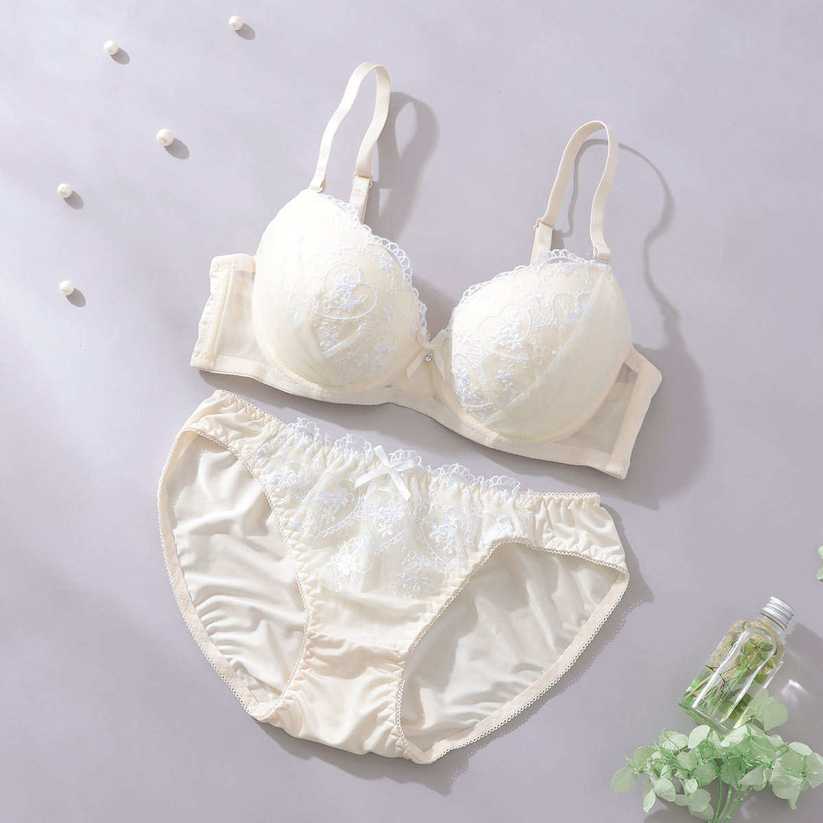 プチマリー ガーリーハートレース ブラセット ABCD ブラジャー