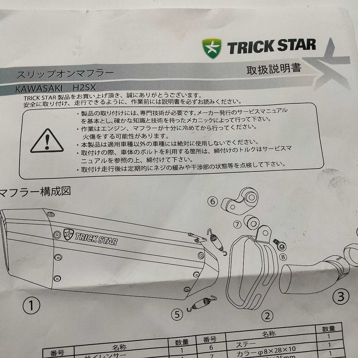 ウェビックガレージセール | TRICKSTAR Ninja H2SX/SE レーシング