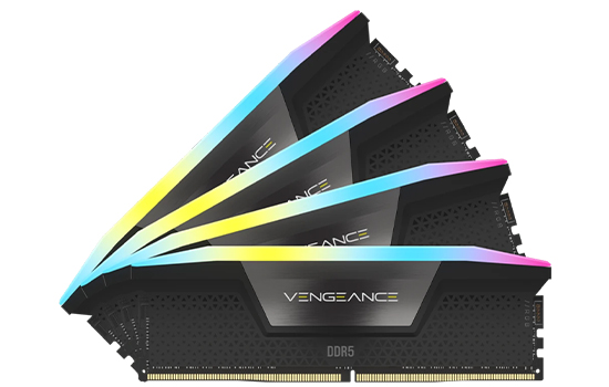 Memória DDR5 Corsair Vengeance RGB, 32GB (2x16GB), 5200MHz, Preto