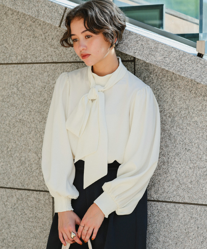 リボンボウタイブラウス | titivate