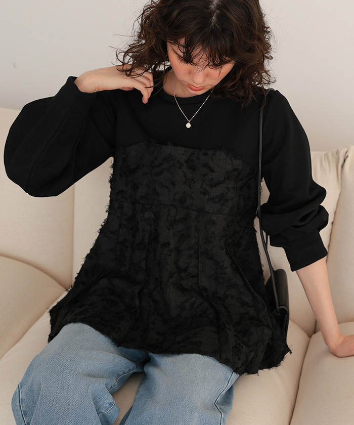 ビスチェライクドッキングペプラムトップス | titivate