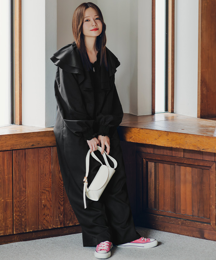 フロントファスナーフリルデザインオールインワン | titivate