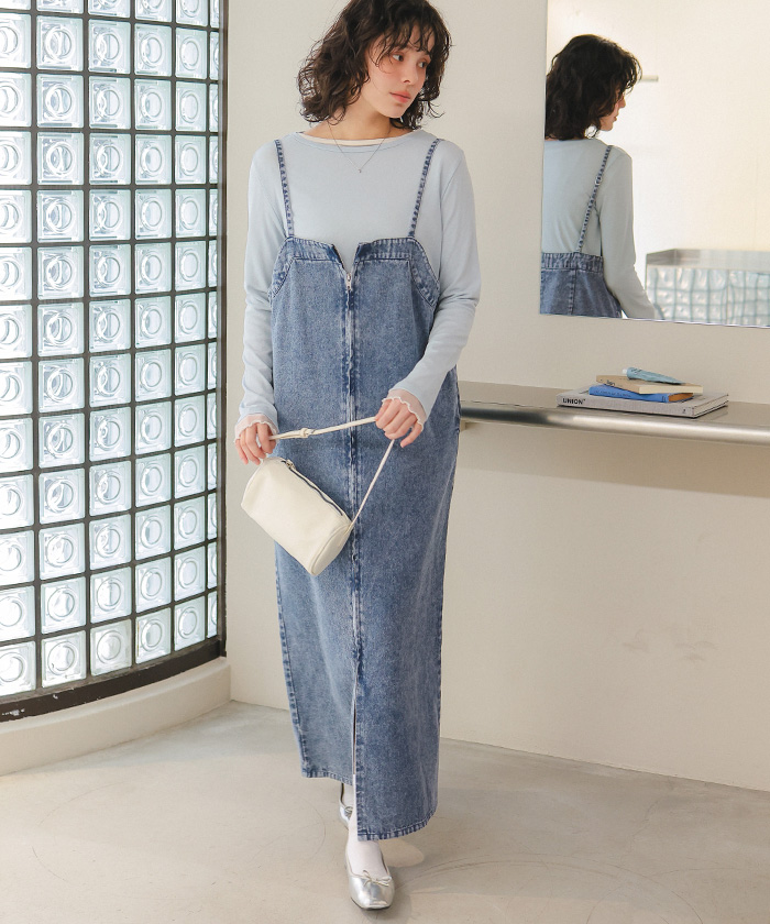 フロントZIPデザインジャンパースカート | titivate